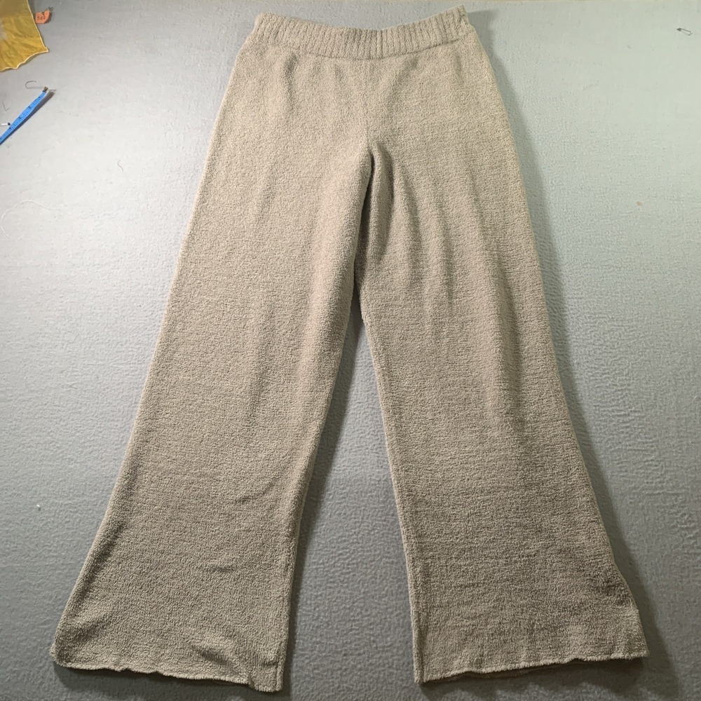 UGG Terri Pants Womens L Tan Sherpa Fleece Wide Leg Loungewear 1121077 - Picture 2 of 9